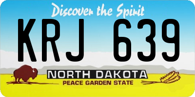 ND license plate KRJ639