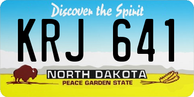ND license plate KRJ641