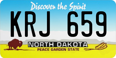 ND license plate KRJ659