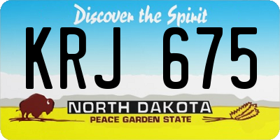 ND license plate KRJ675