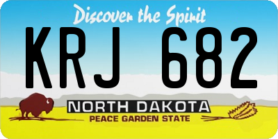 ND license plate KRJ682