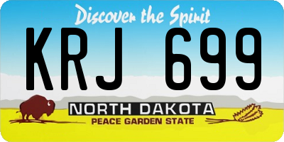 ND license plate KRJ699