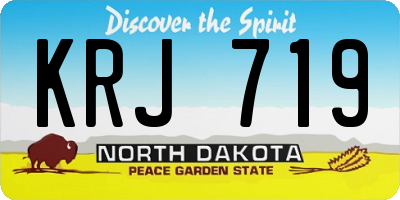 ND license plate KRJ719