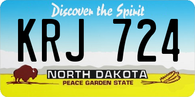 ND license plate KRJ724