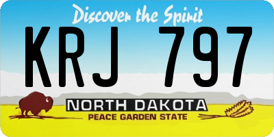ND license plate KRJ797
