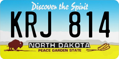 ND license plate KRJ814