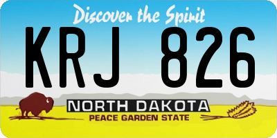 ND license plate KRJ826