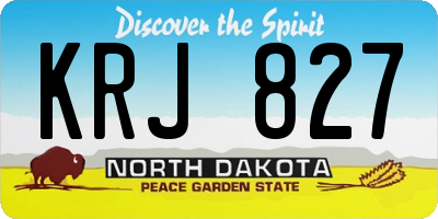 ND license plate KRJ827