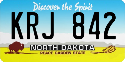 ND license plate KRJ842