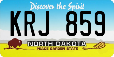 ND license plate KRJ859