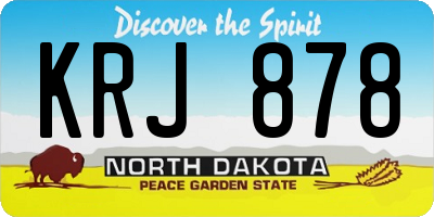 ND license plate KRJ878