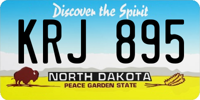 ND license plate KRJ895
