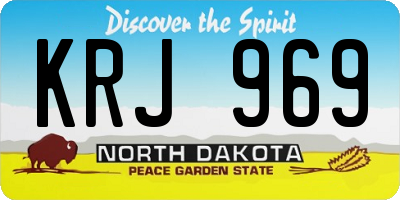ND license plate KRJ969