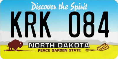 ND license plate KRK084