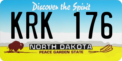 ND license plate KRK176