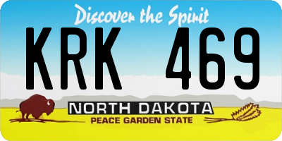 ND license plate KRK469