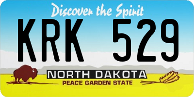 ND license plate KRK529
