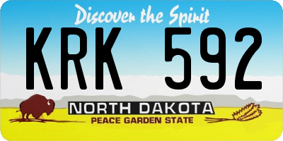 ND license plate KRK592