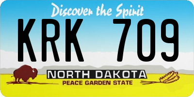 ND license plate KRK709