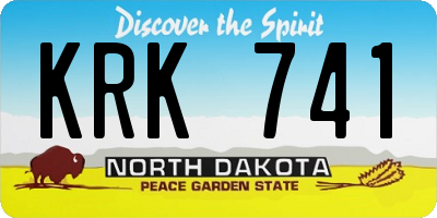 ND license plate KRK741