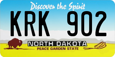 ND license plate KRK902
