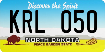 ND license plate KRL050