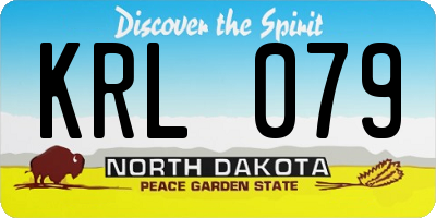 ND license plate KRL079
