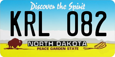 ND license plate KRL082