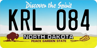 ND license plate KRL084