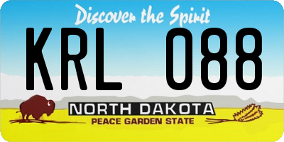 ND license plate KRL088