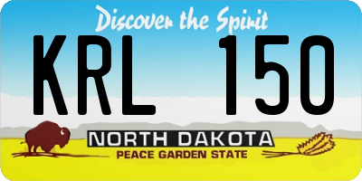 ND license plate KRL150