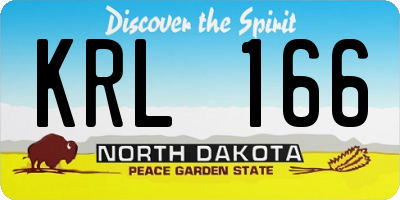 ND license plate KRL166