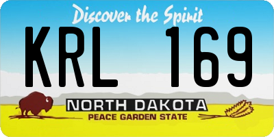 ND license plate KRL169