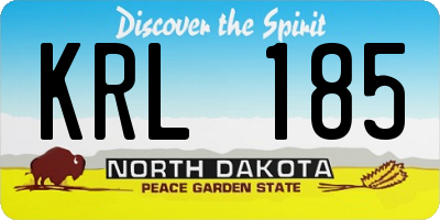 ND license plate KRL185