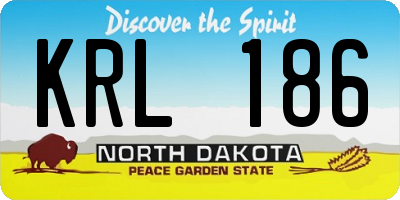 ND license plate KRL186