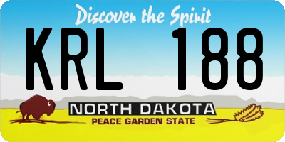 ND license plate KRL188