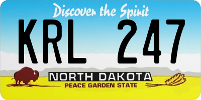 ND license plate KRL247