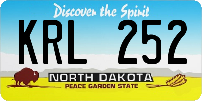 ND license plate KRL252
