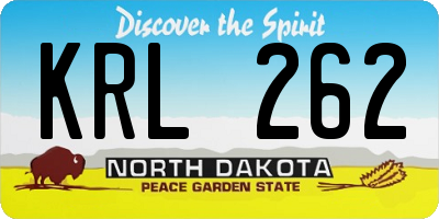 ND license plate KRL262