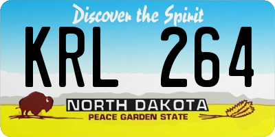 ND license plate KRL264