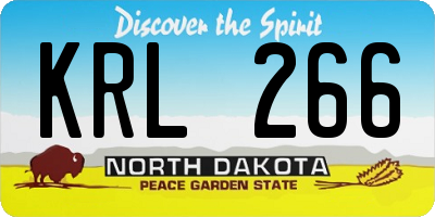 ND license plate KRL266