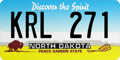 ND license plate KRL271