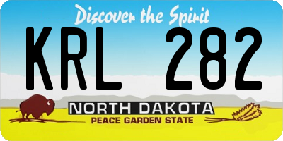 ND license plate KRL282