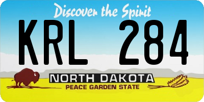 ND license plate KRL284