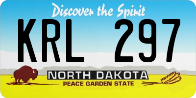 ND license plate KRL297