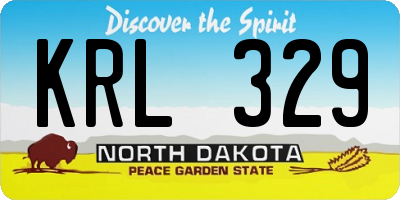 ND license plate KRL329
