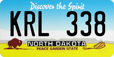 ND license plate KRL338