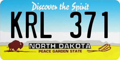 ND license plate KRL371