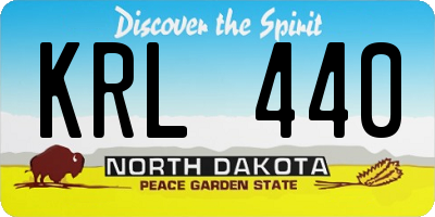 ND license plate KRL440