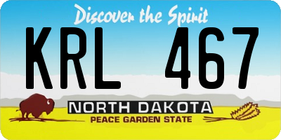 ND license plate KRL467